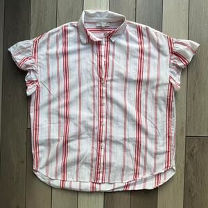 Madewell red white striped